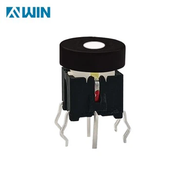 Upplyst taktbrytare med röd lysdiod inuti