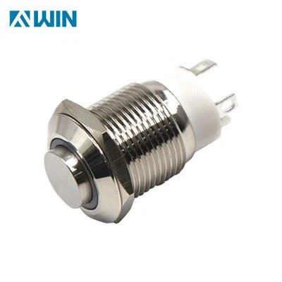 12MM LED metalltryckknapp