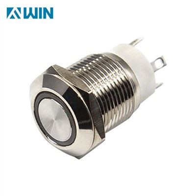 12MM Ring LED metall tryckknapp